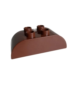 Lego Duplo kostka hnědá zaoblená 4x2